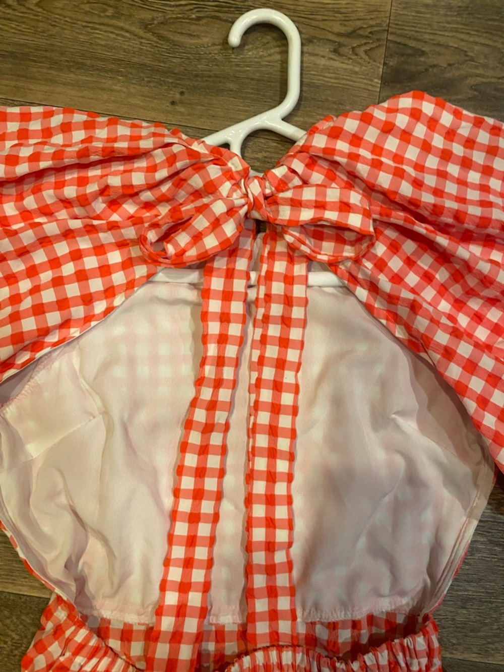 ASOS Red and White Gingham Dress - Picture 5 of 8